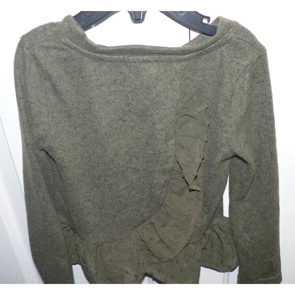 Ten Sixty Sherman girls Toddlers Ruffle Back & Hem Long Sleeve In Olive 2T $17 - Picture 3 of 4